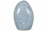 Polished, Free-Standing Blue Calcite - Madagascar #220344-1